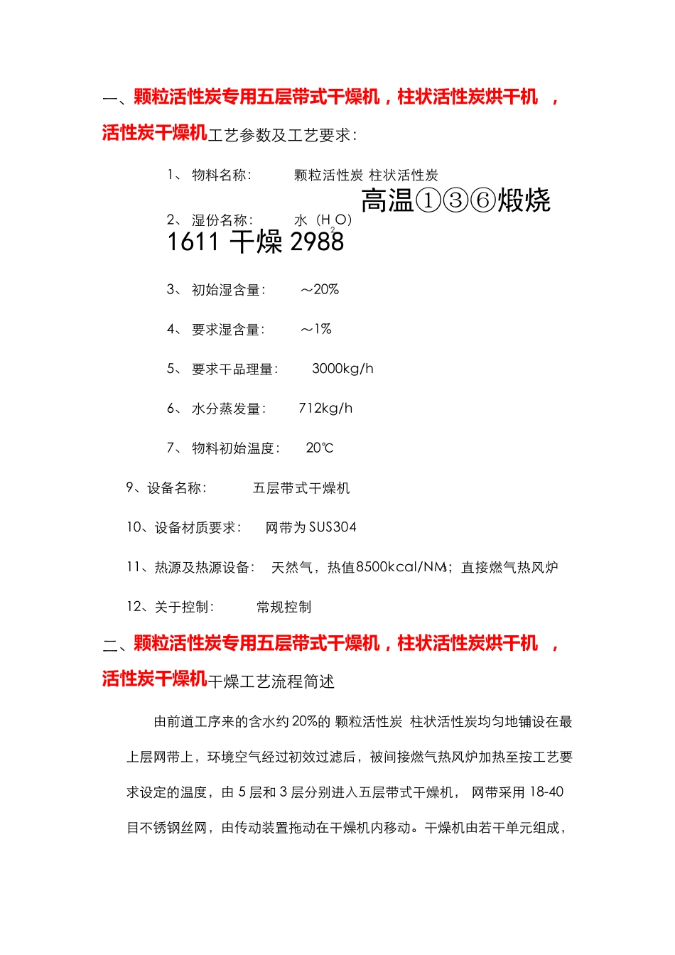 颗粒活性炭专用五层带式干燥机,柱状活性炭烘干机_第1页
