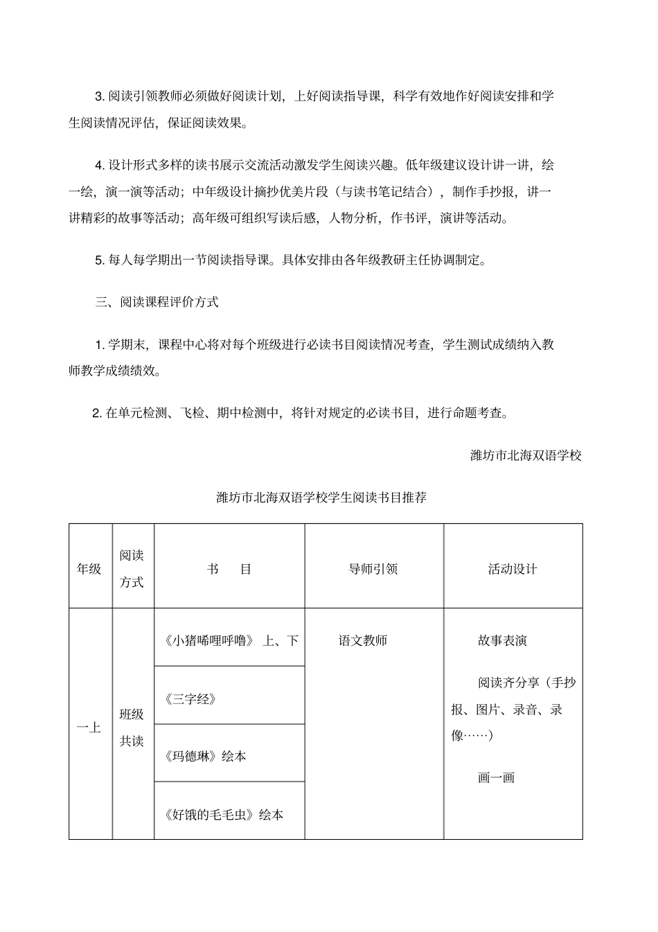 小学语文阅读课程开发与实施方案_第2页