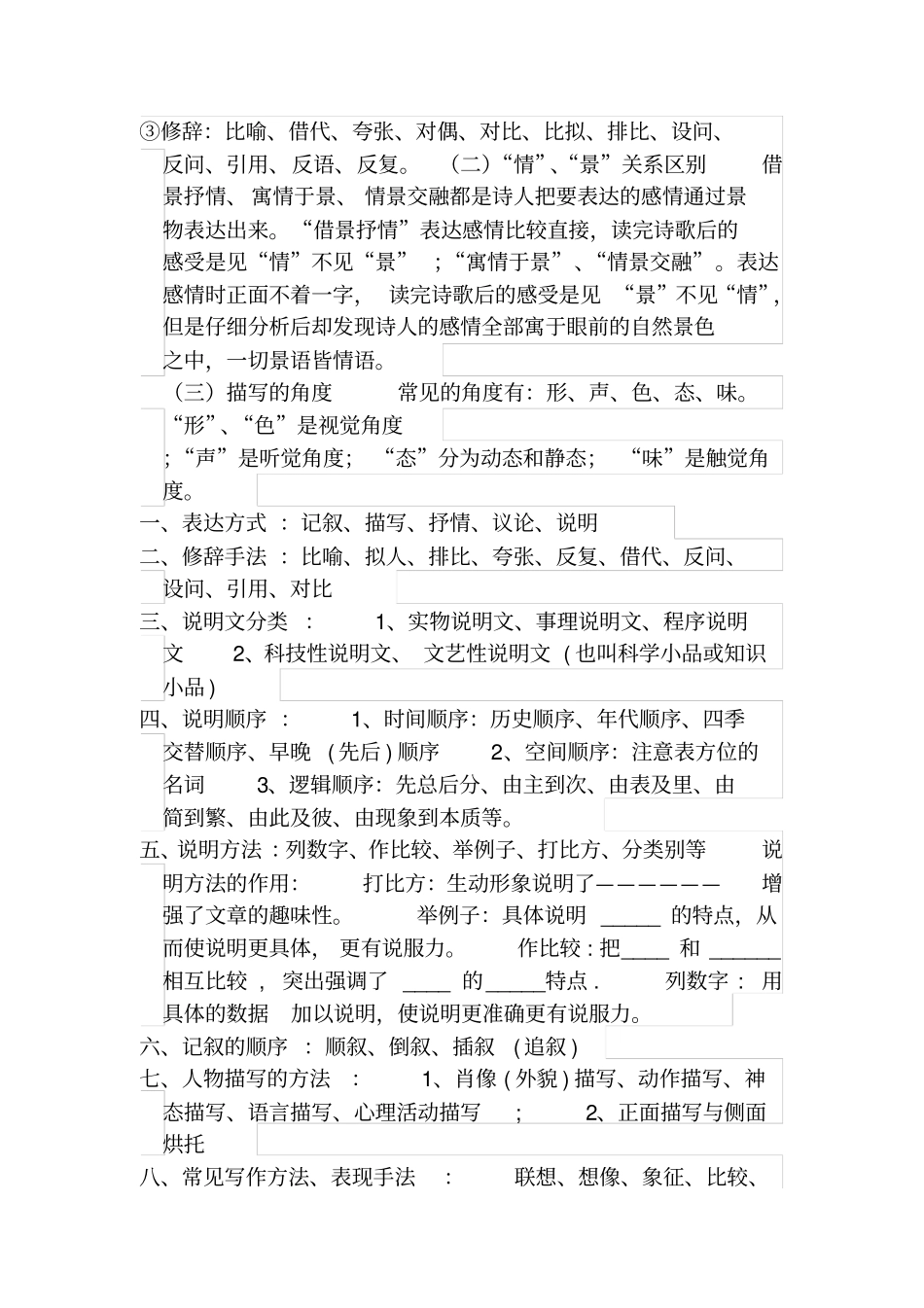 小学语文阅读题答题技巧公式_第3页