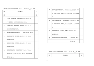 小学课间操评比细则