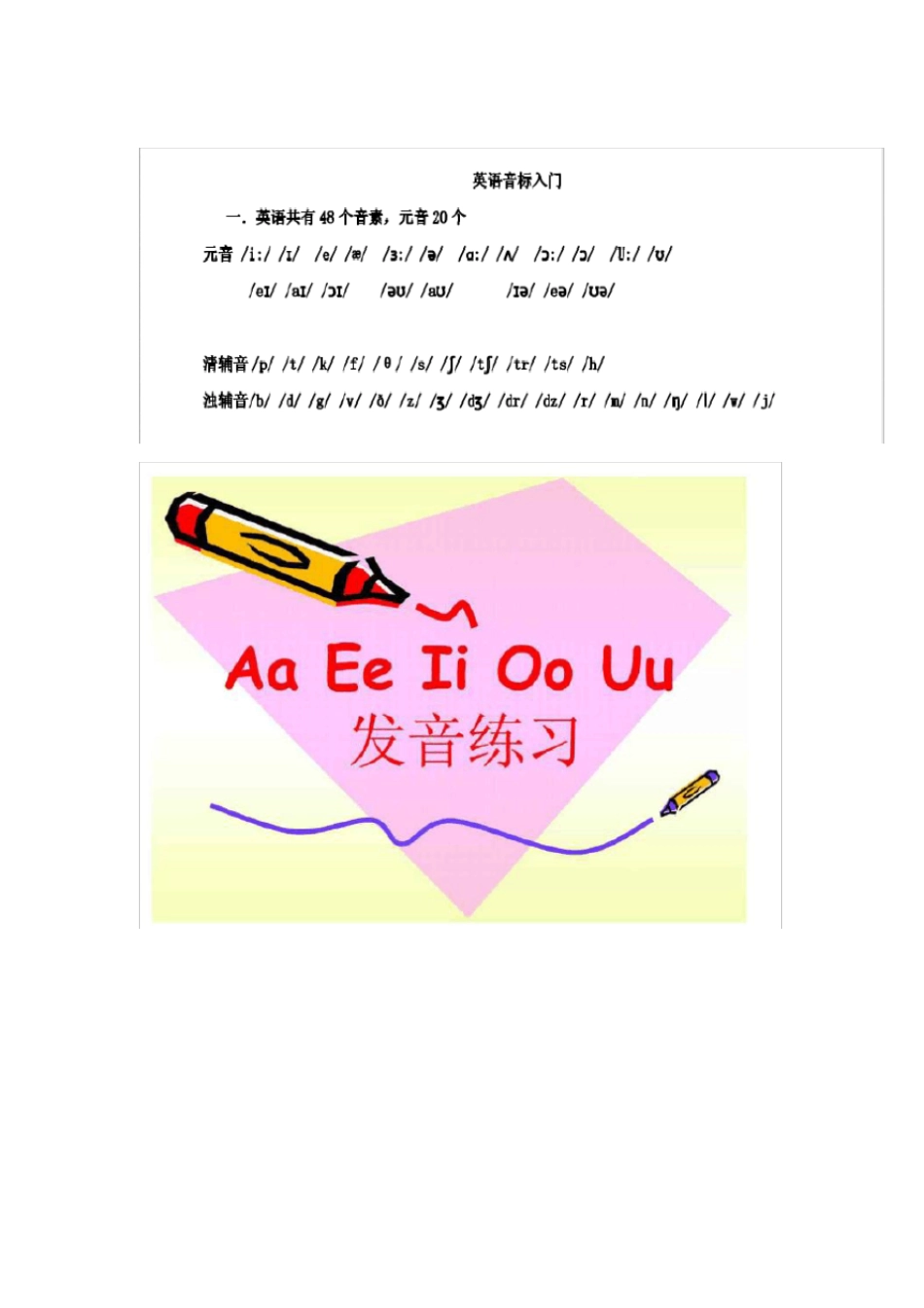 小学音标讲解及练习题_第1页