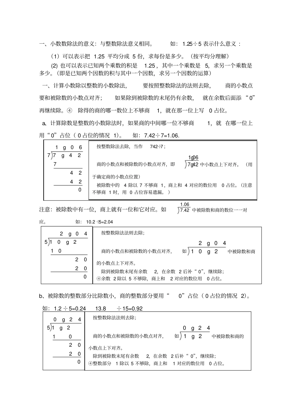 小数除法知识点_第1页