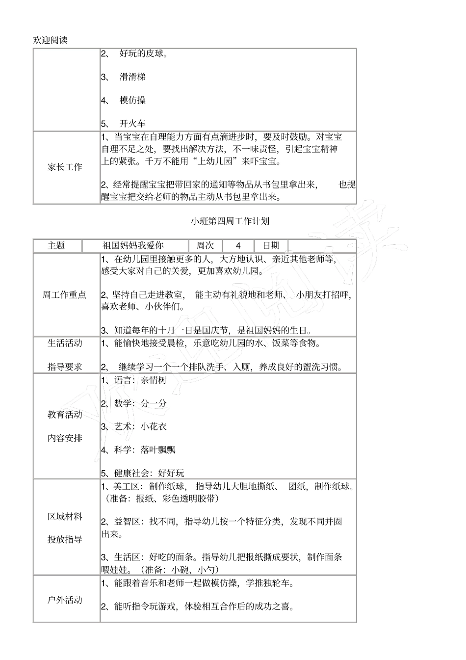 小班周工作计划上_第3页