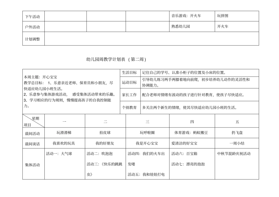 小班周计划表_第2页