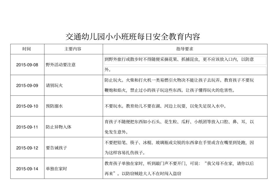 小班每天安全教育内容_第2页