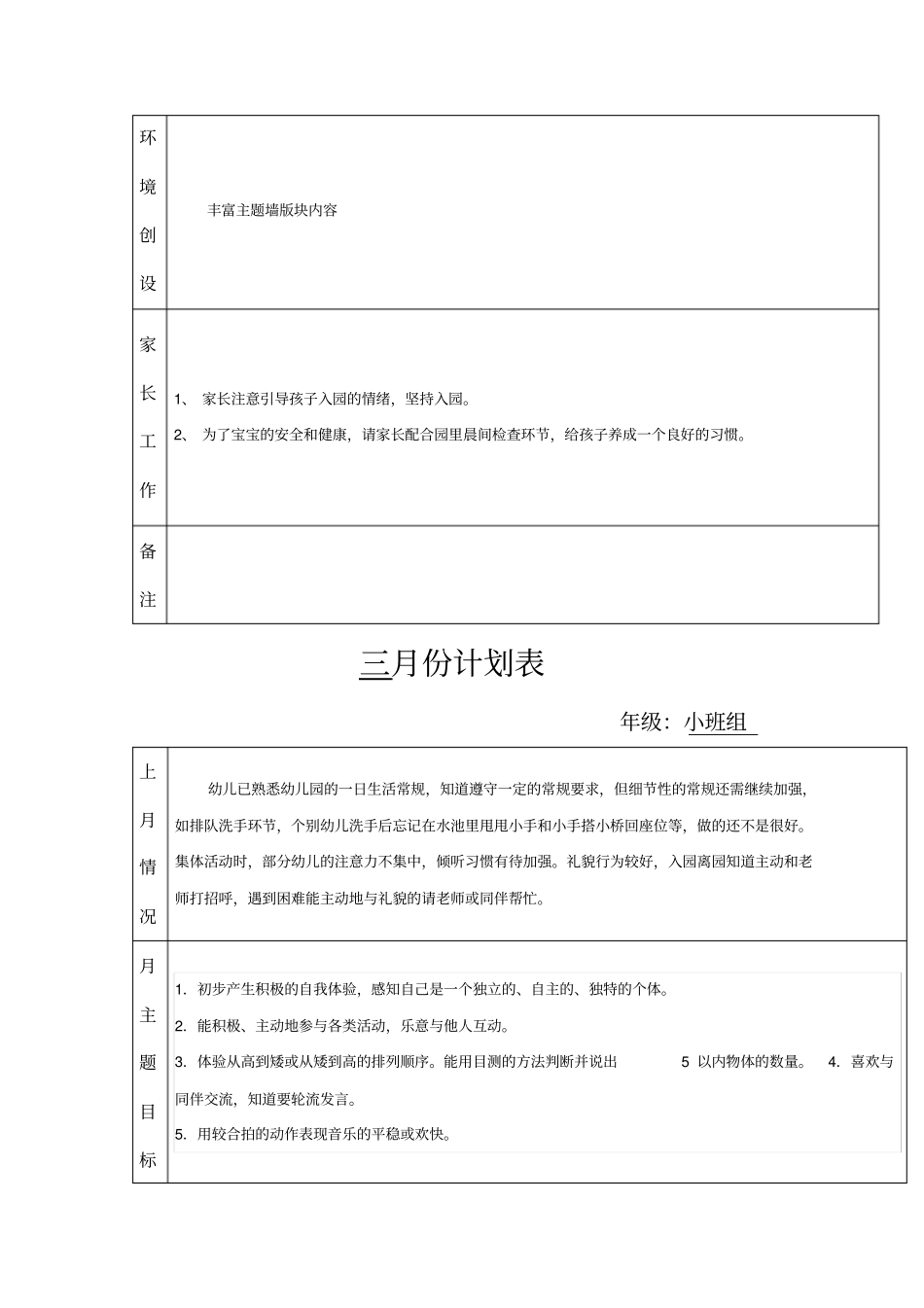 小班组月计划表_第3页