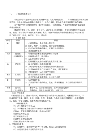 小组成员职责分工