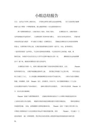 小组总结报告
