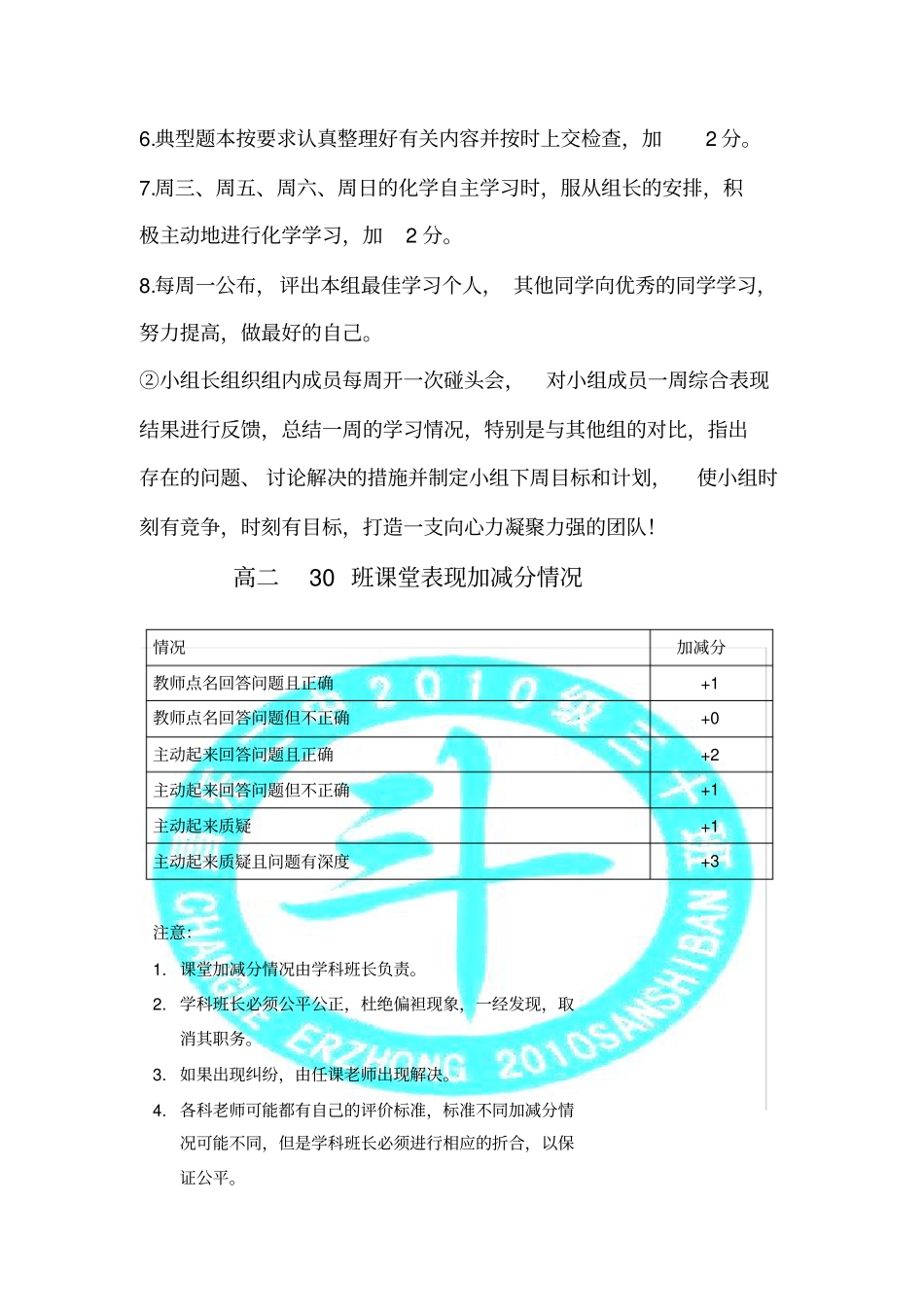 小组课堂表现评价标准讲解_第3页