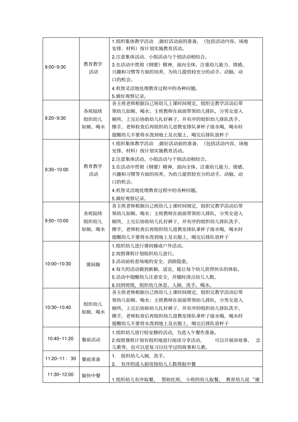 小花朵幼儿园班主任一日工作流程与规范_第2页