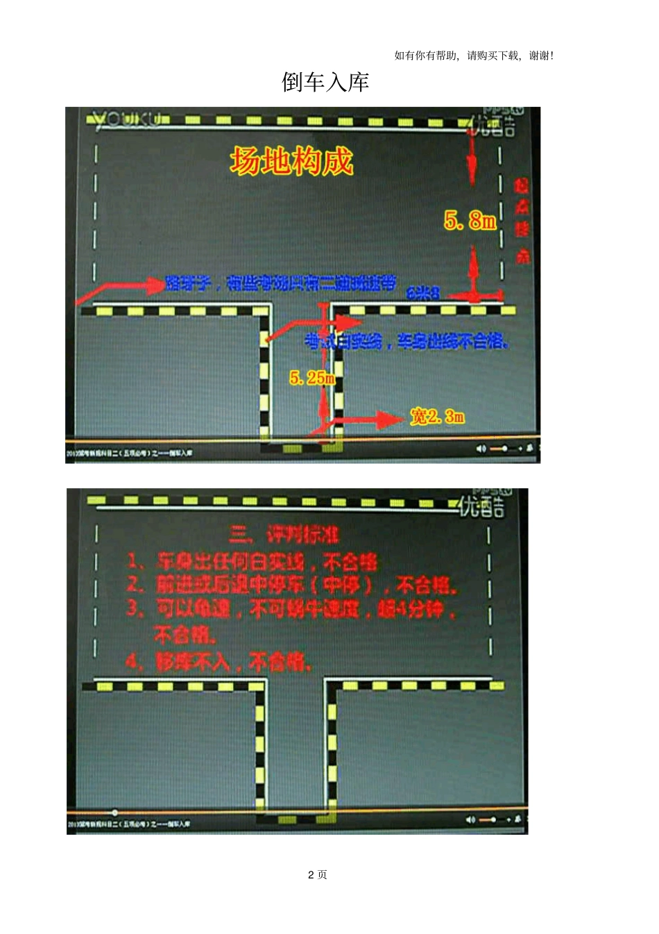 小车科目二考核项目及技巧_第2页