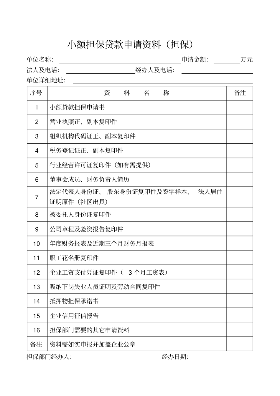 小额担保贷款申请资料人社_第2页