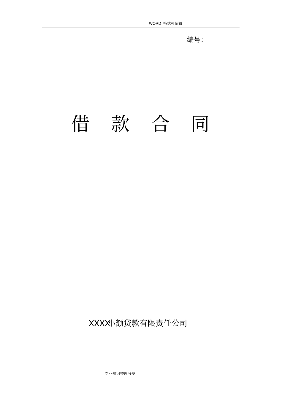 小额贷款公司借款合同模板_第1页