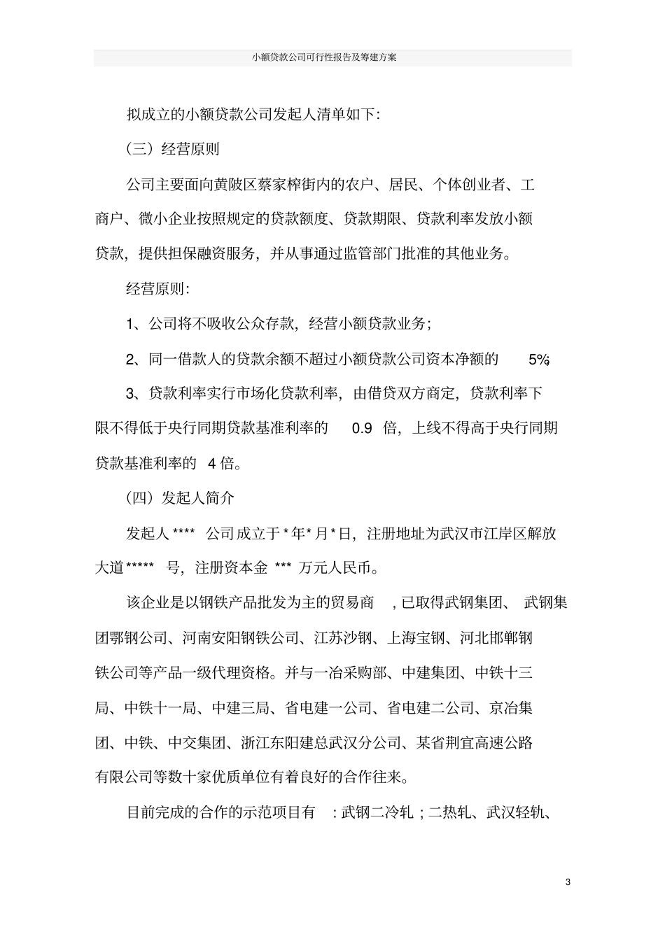 小额贷款公司可行性报告及筹建方案_第3页