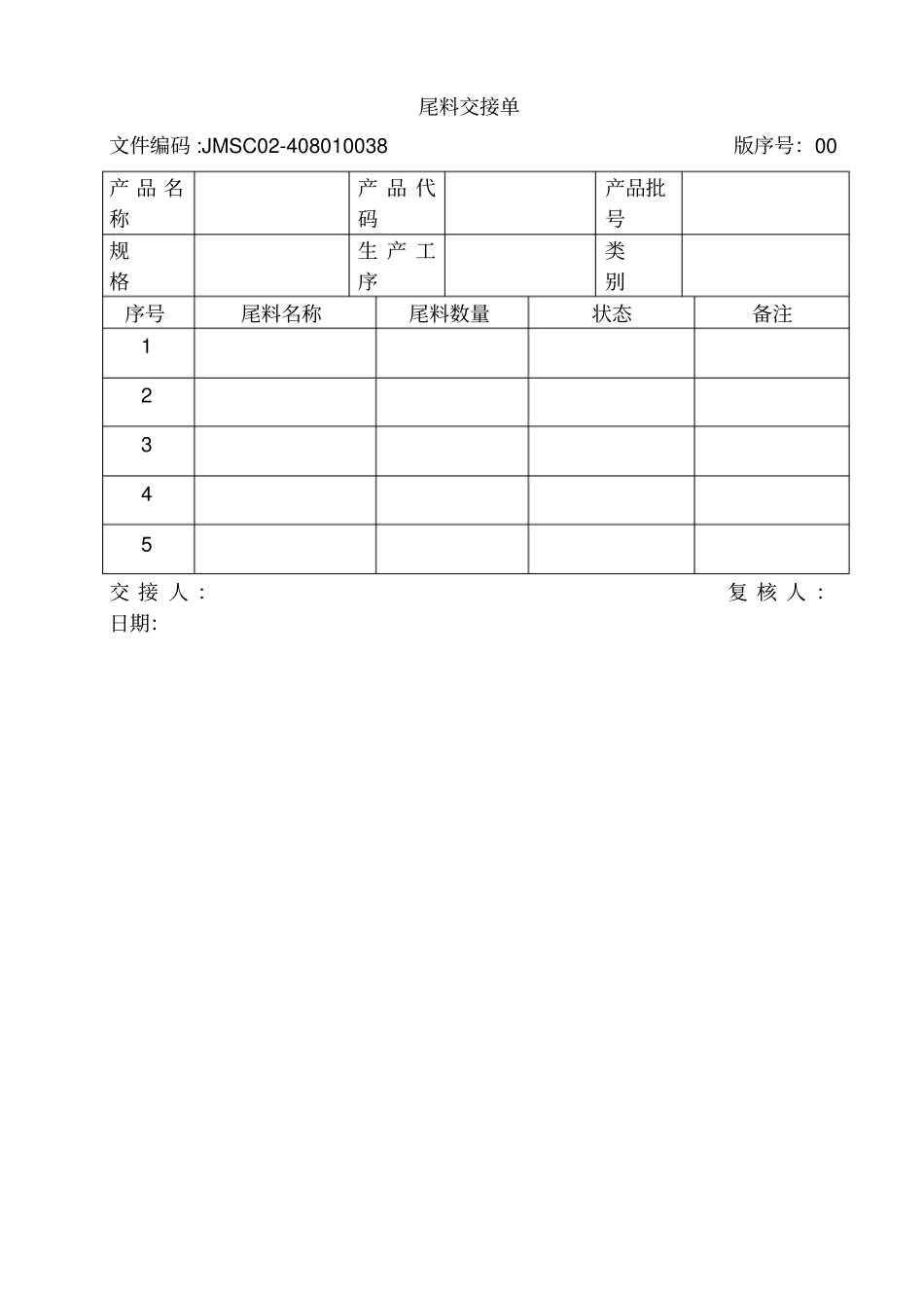 尾料管理规程范本_第3页