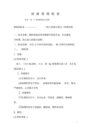 尿液常规检查6副本