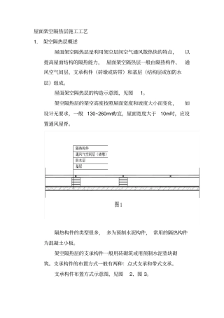 屋面架空隔热层施工工艺