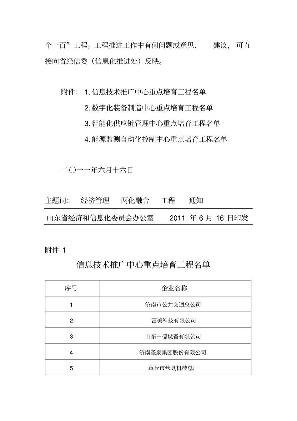 山东信息化与工业化融合四个一百工程培育和认定实施方案_第2页