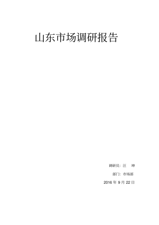 山东场开拓方案汇总