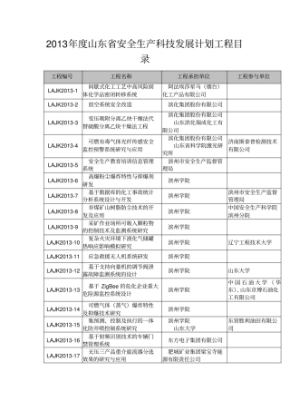 山东安全科技项目