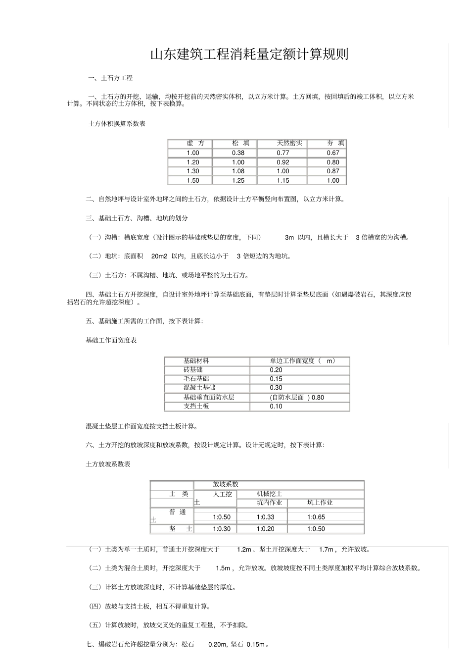 山东建筑工程消耗量定额计算规则_第1页