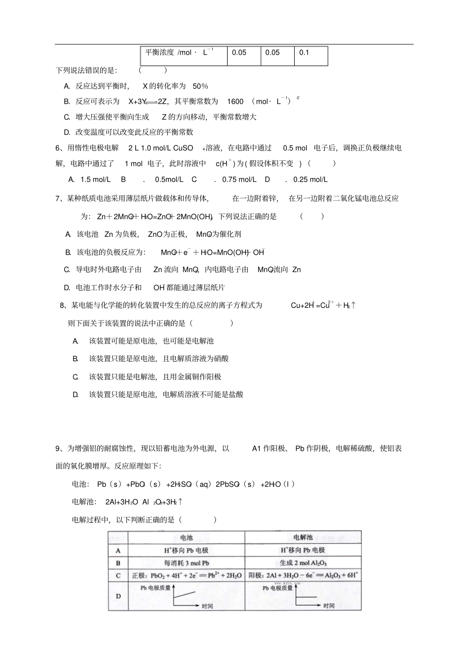 山东济南历城二中51级高二第一学期第一次调研考_第2页