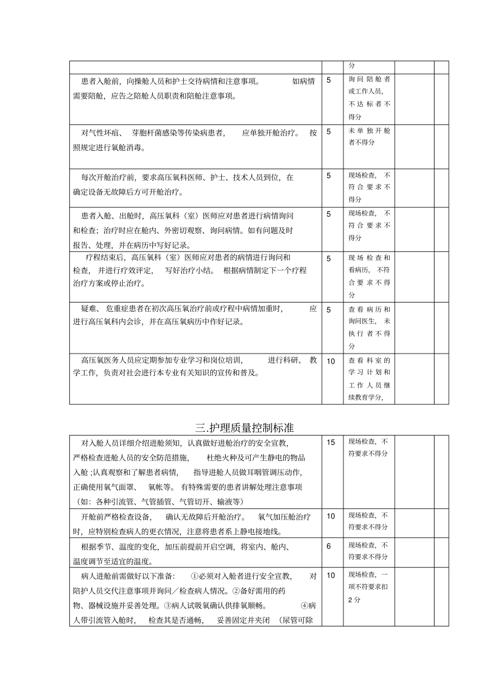 山东高压氧质量控制与评价标准_第3页