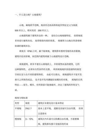 山地建筑整理
