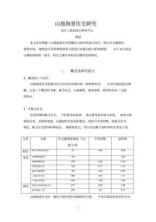山地海景集合住宅研究