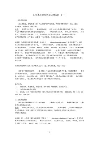 山核桃主要虫害及防治方法