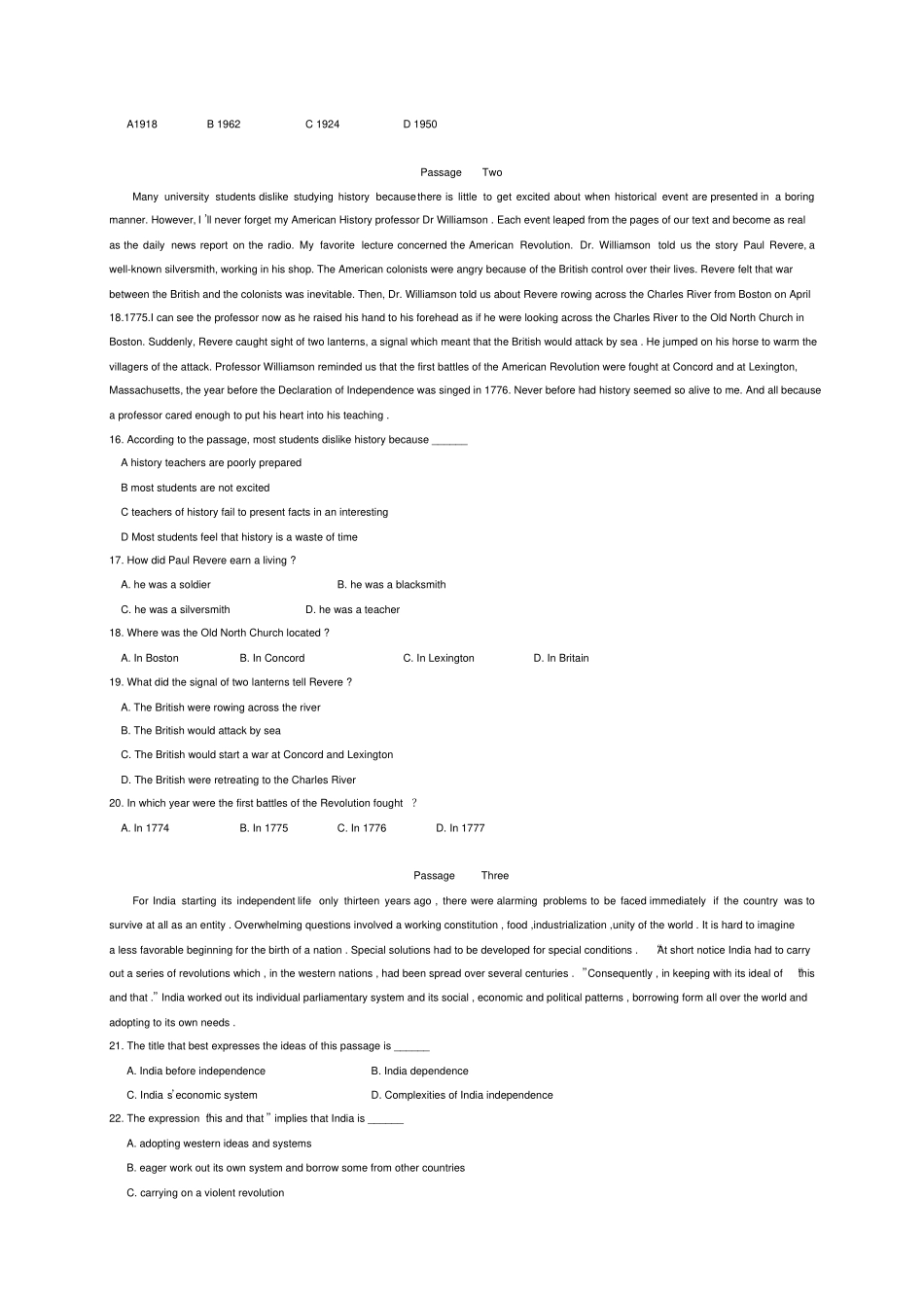 山西2008年专升本英语_第2页