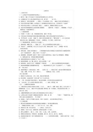 山西中考历史知识点总结