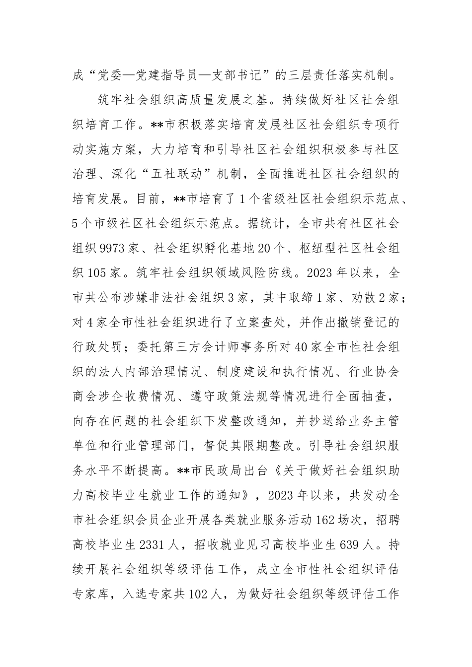 在2024年全市社会组织管理工作推进会上的汇报发言_第2页
