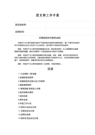 团支部工作手册