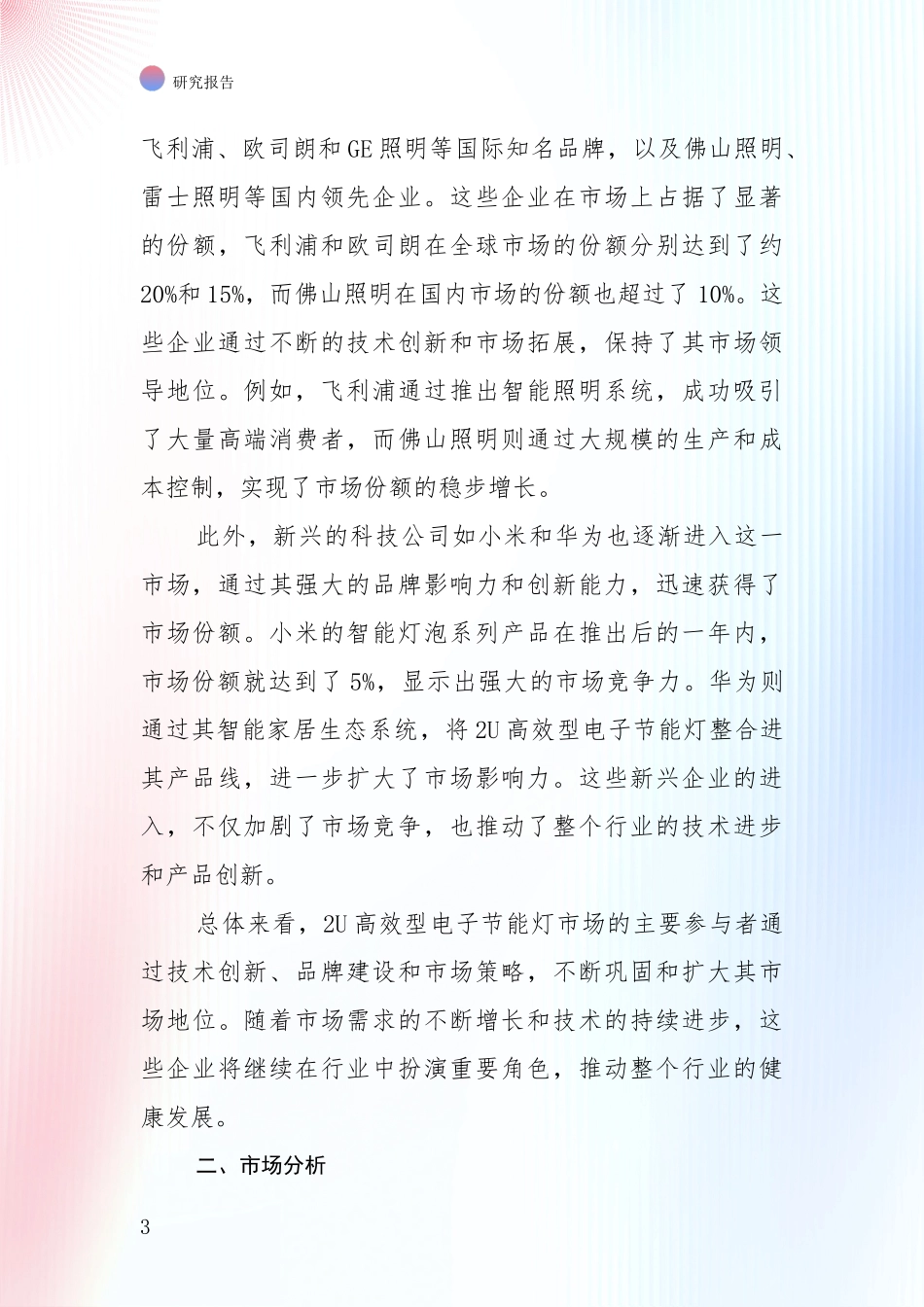 近年2U高效型电子节能灯行业项目投资可行性全面研究报告_第3页
