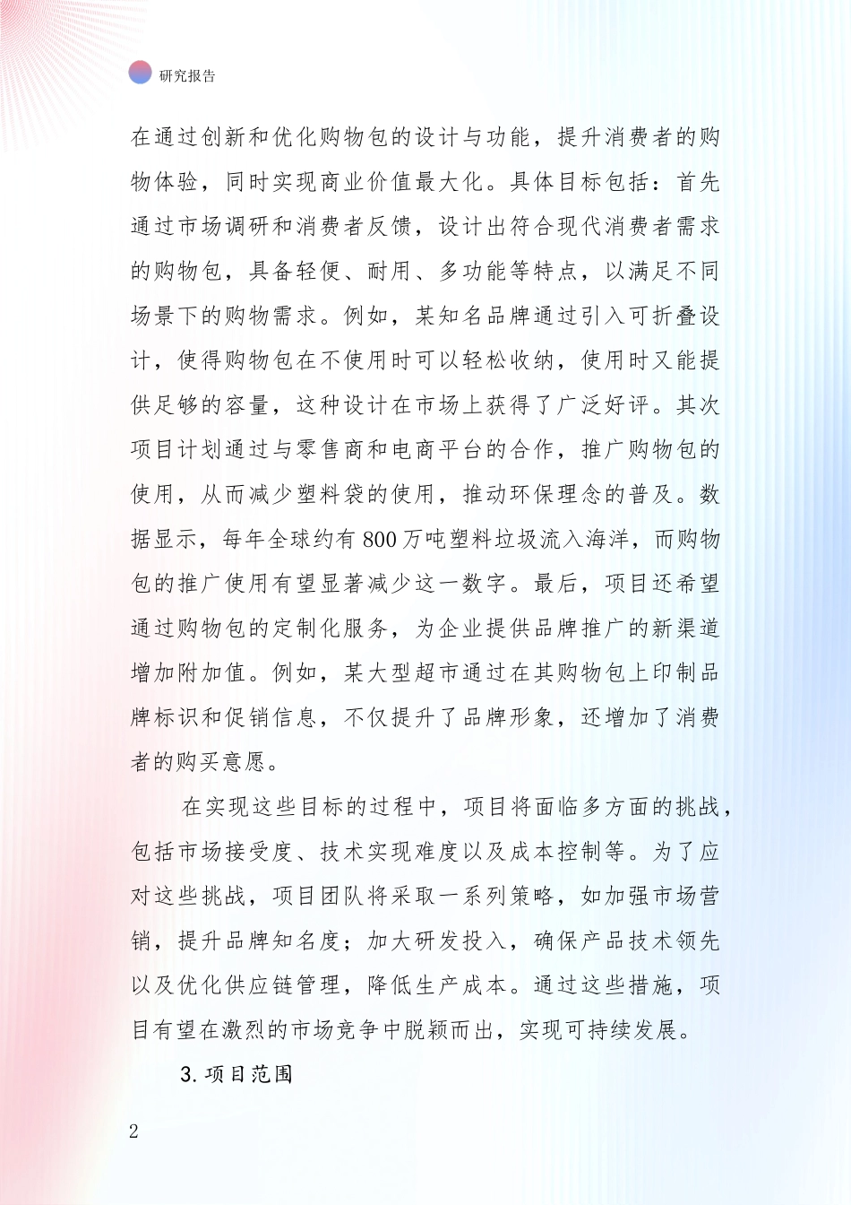 全国2024年-2025年购物包行业项目可行性深度调研_第2页