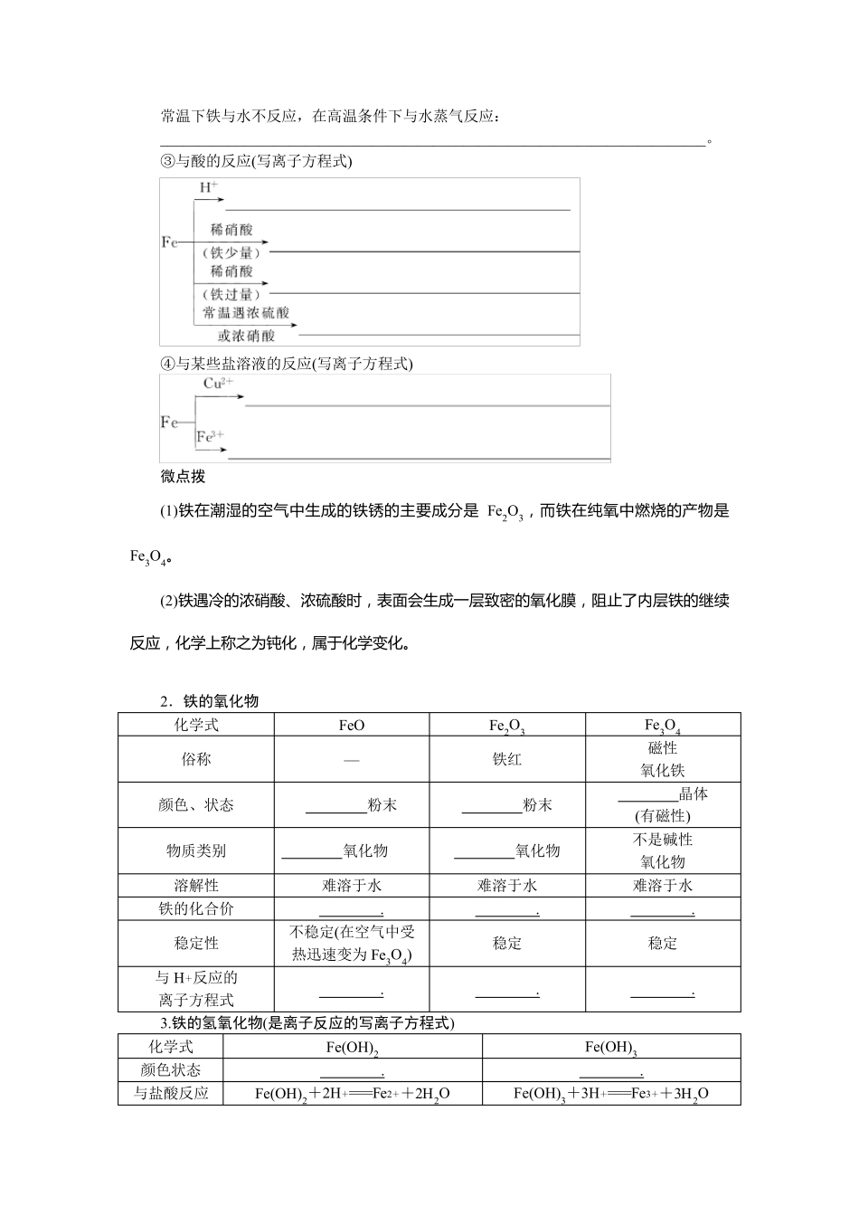 2024届高考一轮复习化学教案(通用版)：铁及其重要化合物_第2页