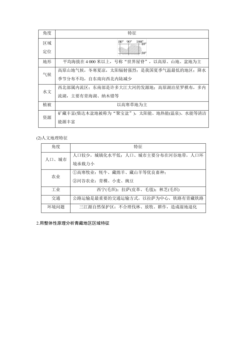 2024届高考一轮复习地理教案(新教材人教版)：青藏地区_第2页