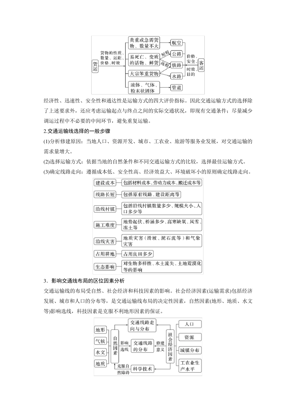 2024届高考一轮复习地理教案(新教材湘教版)：交通运输方式和布局_第3页