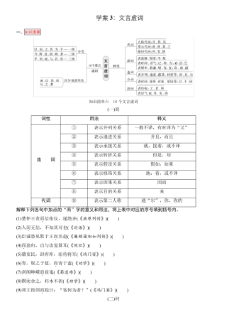 2024年高考语文文本阅读总复习 学案：文言虚词