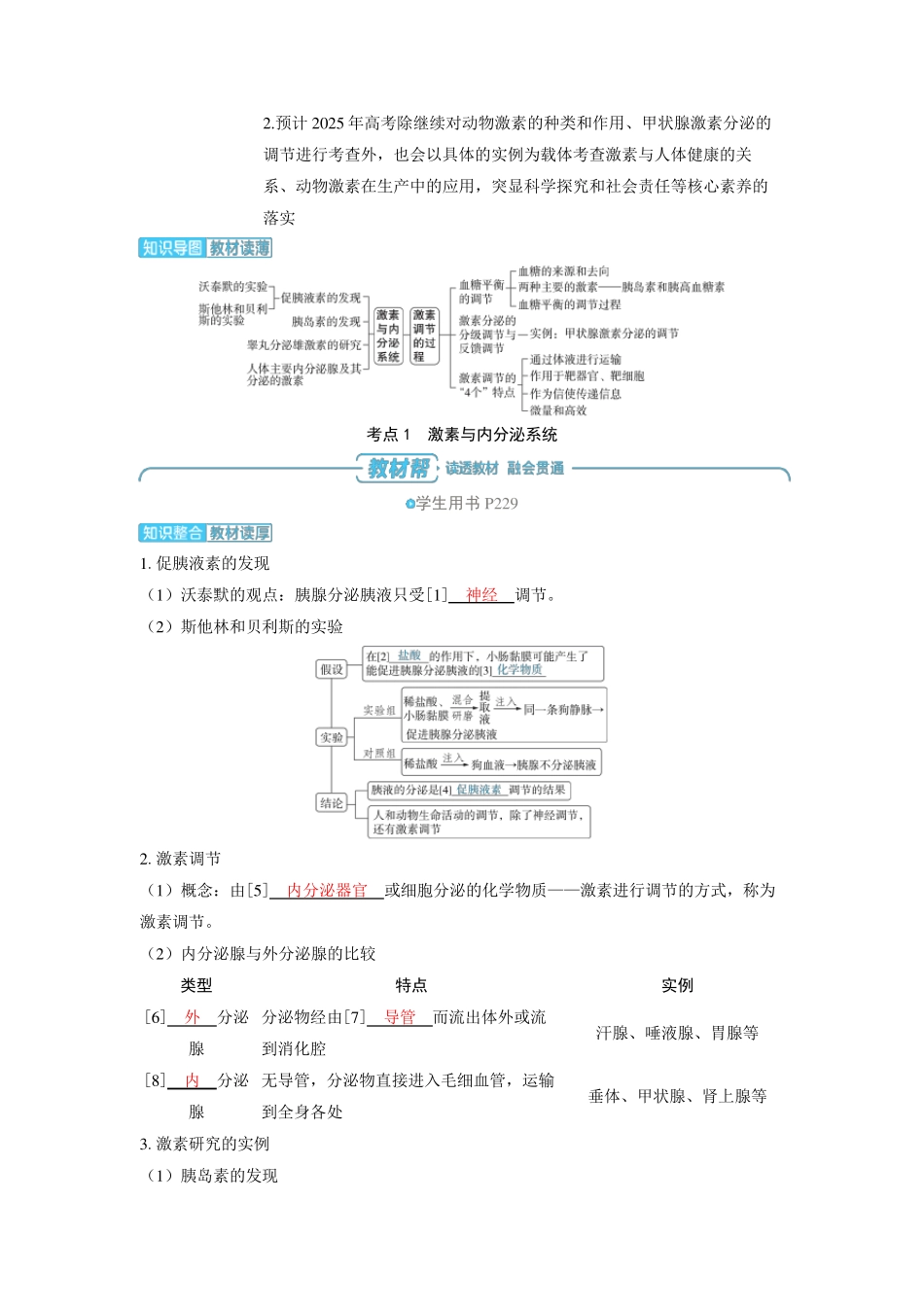 2025年高中生物高考精品备课教案：体液调节的过程_第2页