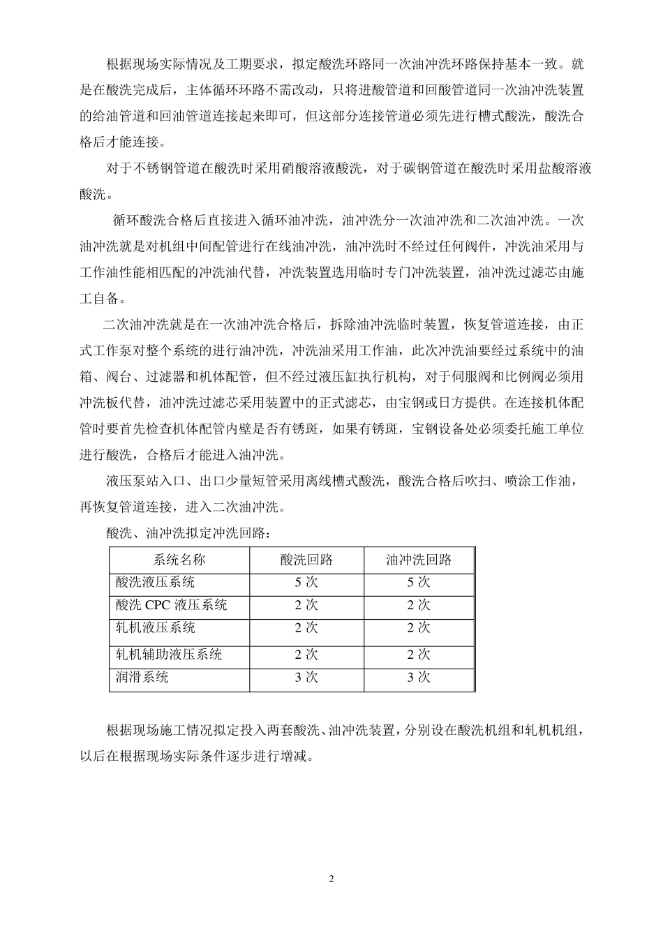 (1800mm酸轧)酸洗、油冲洗方案_第3页