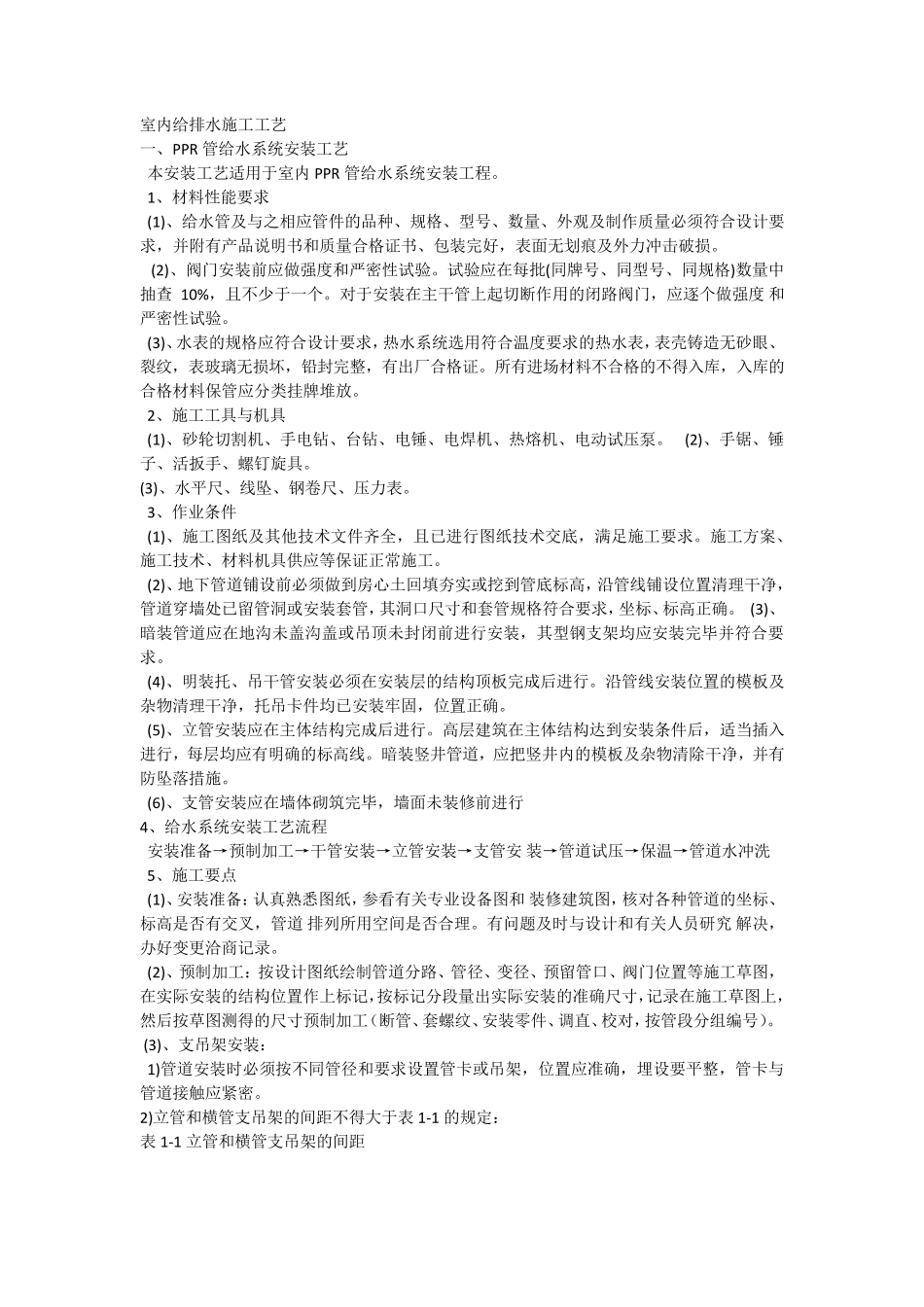 (完整word版)室内给排水施工工艺_第1页
