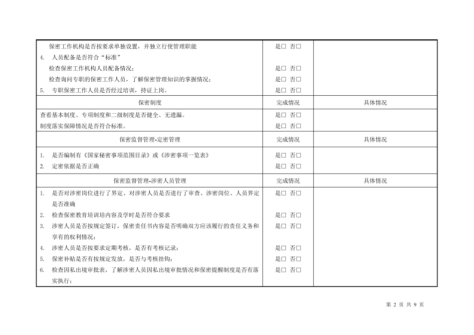 (完整word版)年度保密工作检查记录表_第2页