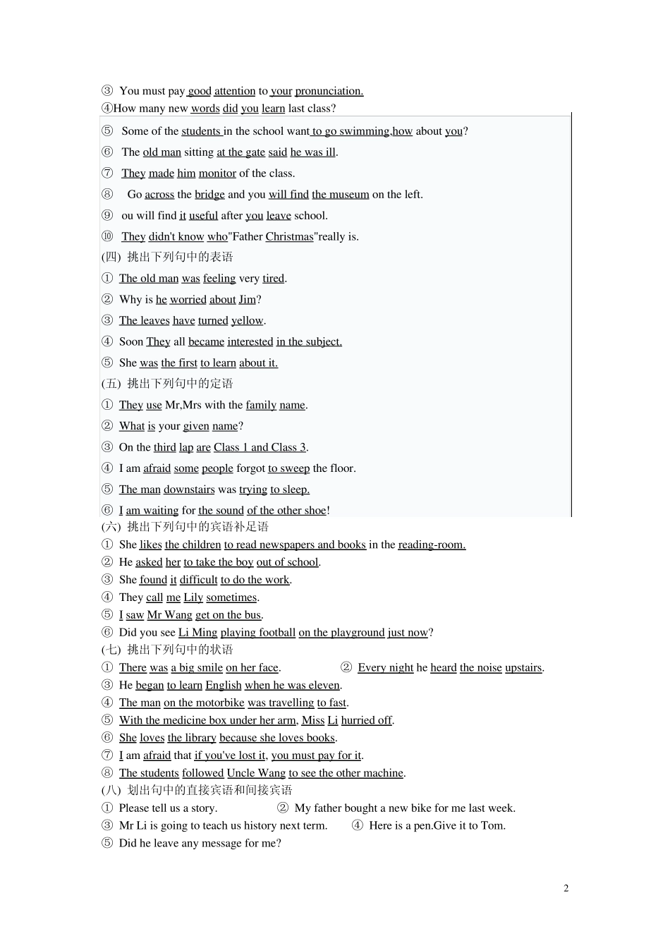 (语法的基础)英语语句基本结构精讲精练_第2页