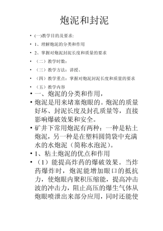 (课件)炮泥和封泥