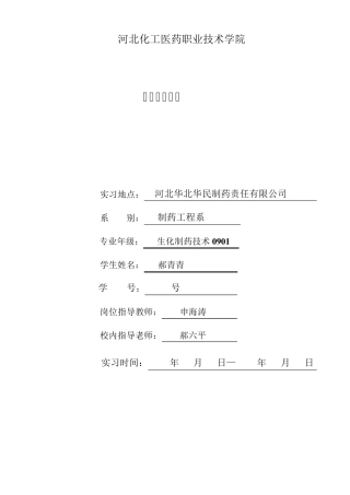 (顶岗实习报告)