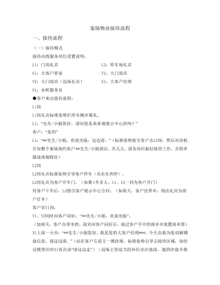 (龙湖)案场物业接待流程