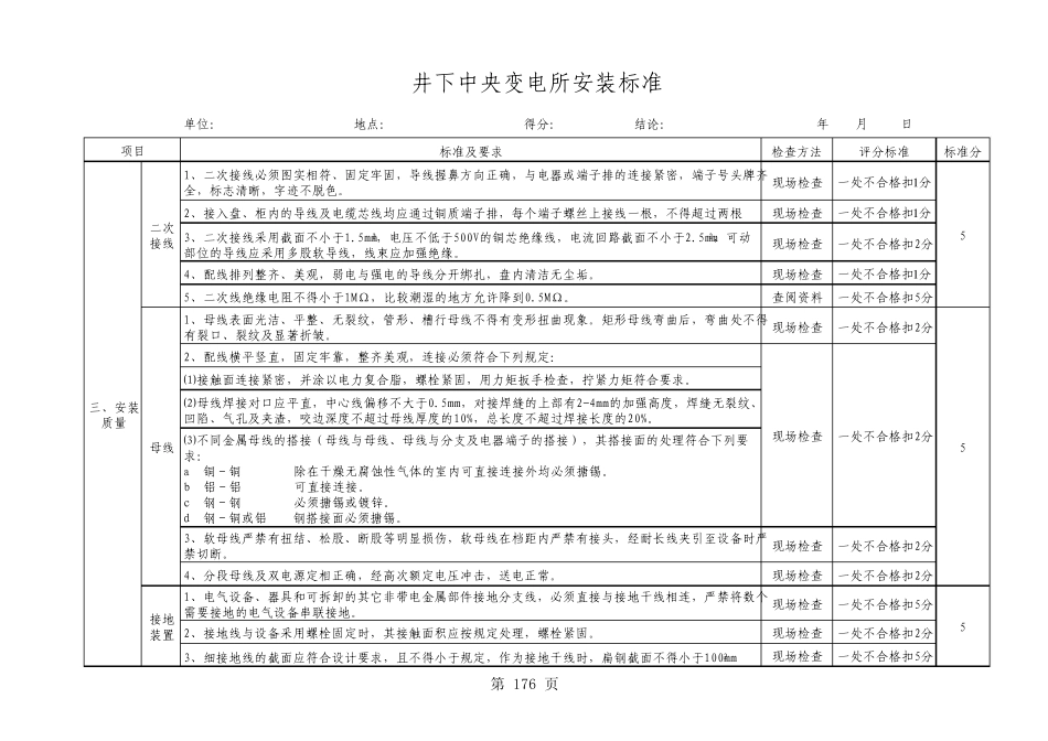 06井下中央变电所安装标准_第2页