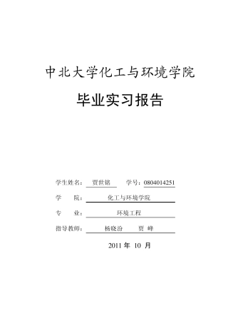 08级环境工程专业实习要求与格式2